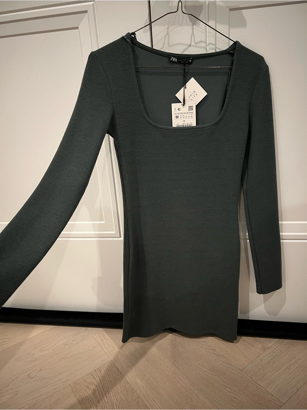 New Zara mini dress in olive green